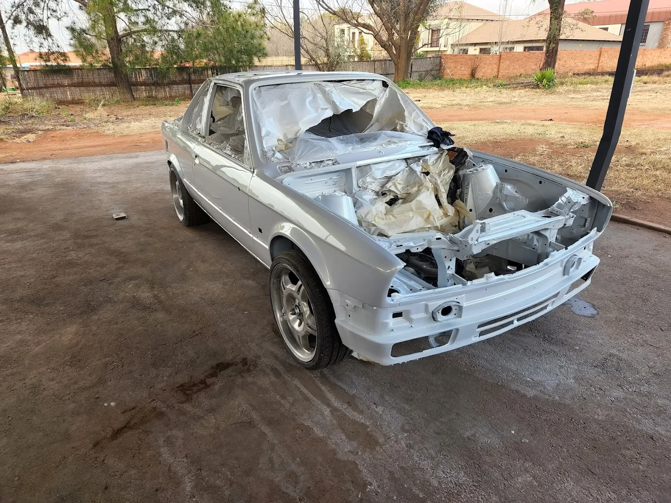 Classic car respray restoration at LEGIT Auto Parts workshop in Monavoni, Centurion
